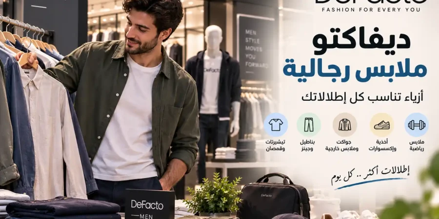 ديفاكتو ملابس رجالية 2026: دليل اختيار الأزياء والتسوق أونلاين